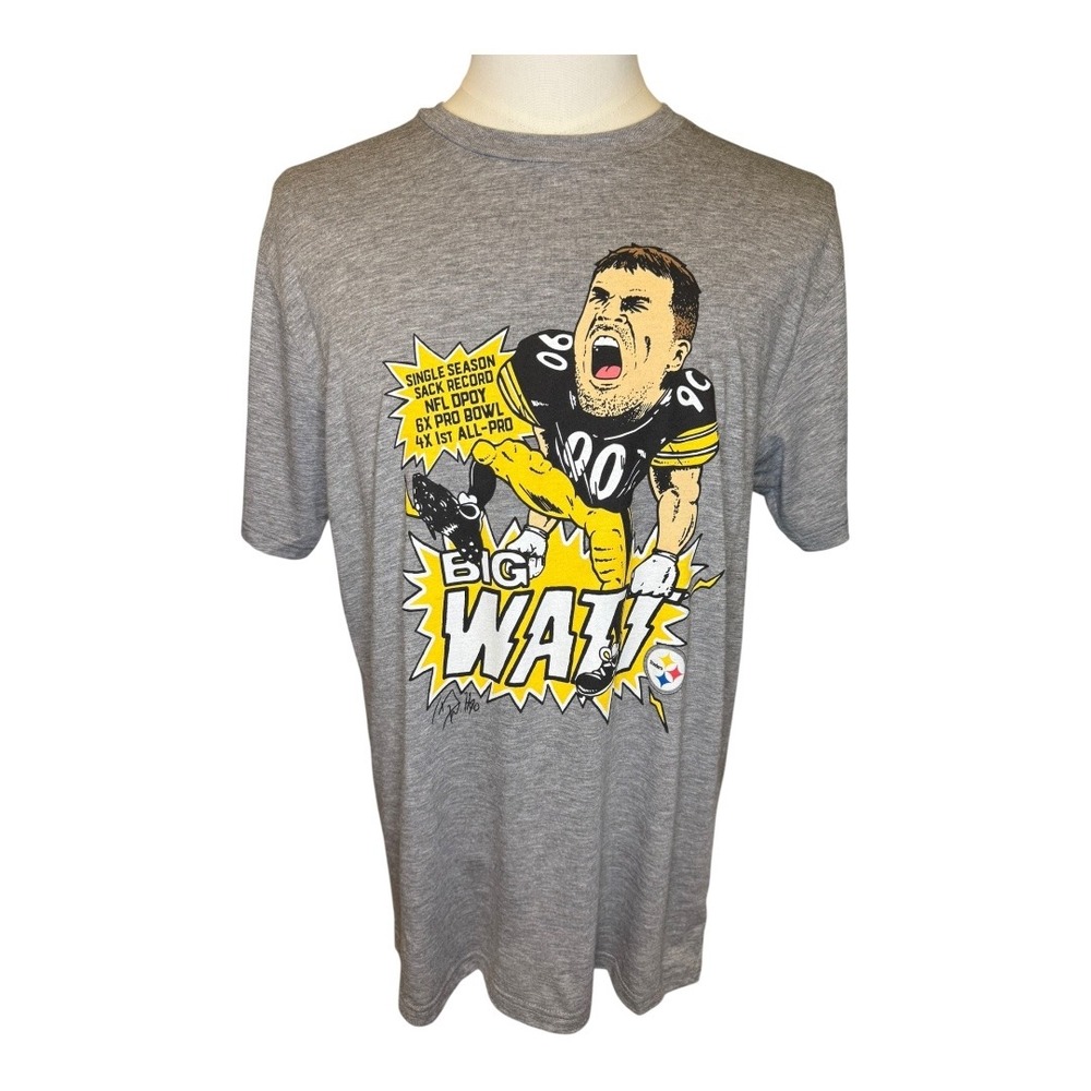 Homage x Giant Eagle Big Watt Pittsburgh Steelers NFL Graphic T Shirt Large NWT